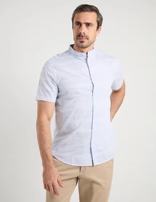 Camisa casual Jbe de algodón manga corta para hombre