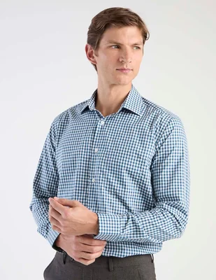Camisa casual Scappino de algodón manga larga para hombre