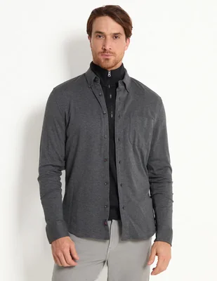 Camisa casual Faherty de algodón manga larga para hombre