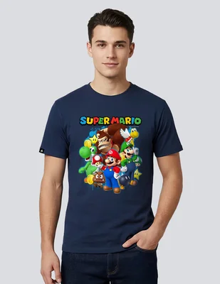 Playera super mario super mario cuello redondo para hombre