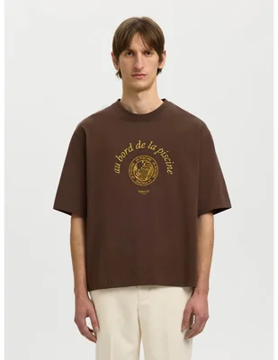 Playera selected cuello redondo para hombre