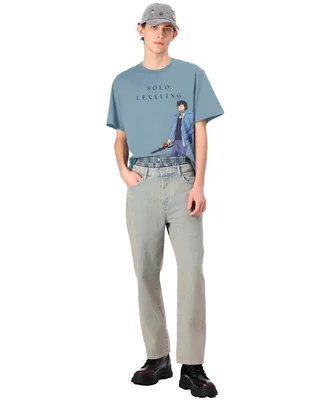 Playera aurimoda solo leveling cuello redondo para hombre