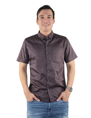 Camisa casual Breton de algodón manga corta para hombre