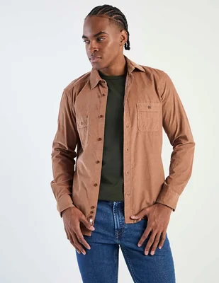 Camisa casual Scappino de algodón manga larga para hombre