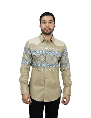 Camisa casual Platini de algodón manga larga para hombre