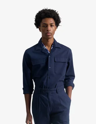 Sobrecamisa casual Atelier de algodón manga larga para hombre