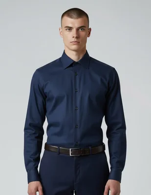 Camisa de vestir KC NY de manga larga para hombre