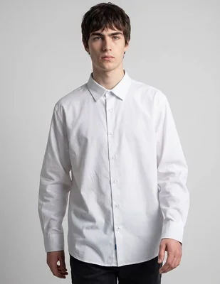 Camisa business casual cubavera manga larga para hombre