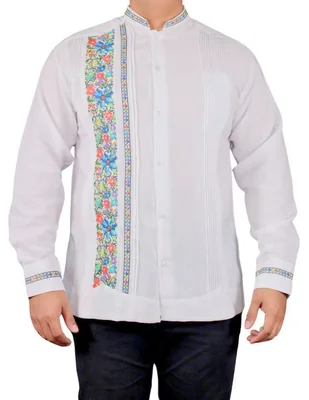Guayabera manga larga Teya Artesanal para hombre