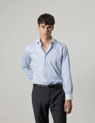 Camisa de vestir puroego manga larga para hombre