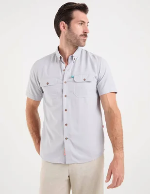Camisa formal costavana manga corta para hombre