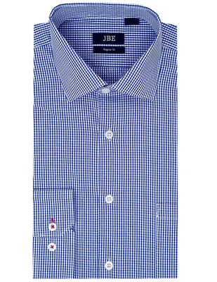 Camisa de vestir JBE de algodón manga larga para hombre