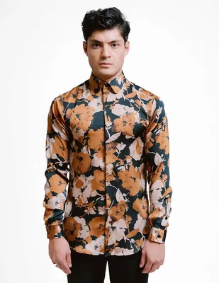 Camisa casual Rcano manga larga para hombre