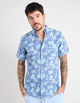 Camisa casual izod de algodón manga corta para hombre