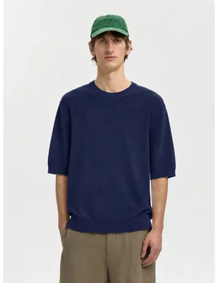 Playera selected cuello redondo para hombre