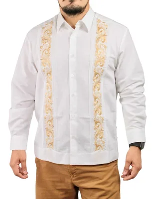 Guayabera manga larga Teya Artesanal para hombre