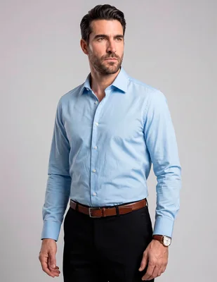 Camisa formal l.p.c. manga larga para hombre