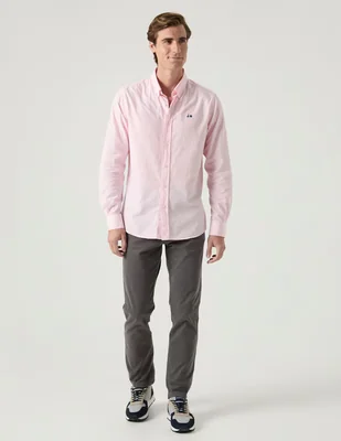 Camisa casual Scotta de algodón manga larga para hombre