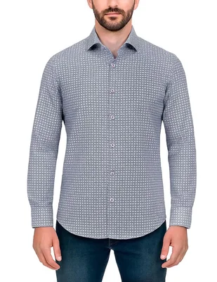 Camisa casual Cuadra manga larga para hombre