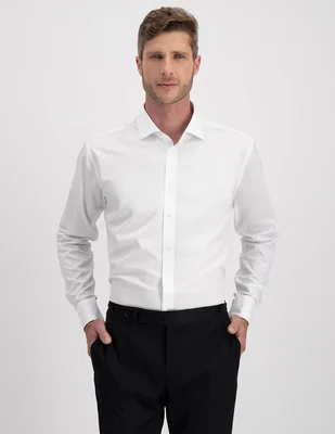 Camisa de vestir Calderoni de algodón manga larga para hombre