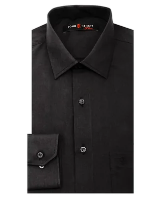 Camisa de vestir John Henry de manga larga para hombre