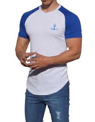 Playera John Leopard ranglán cuello redondo para hombre