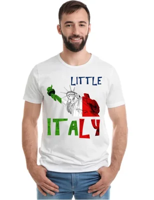 Playera Marëvnyk New York Italia Nueva York cuello redondo para hombre