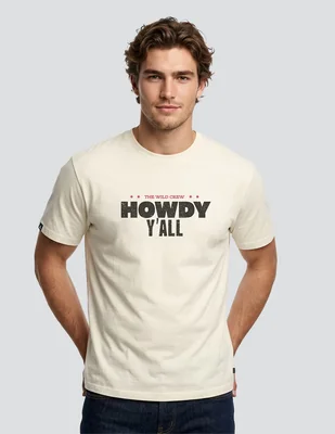 Playera Disney Mickey&Friends Western cuello redondo para hombre