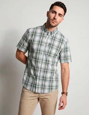 Camisa casual ben sherman de algodón manga corta para hombre