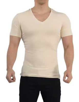 Playera John Leopard cuello V para hombre