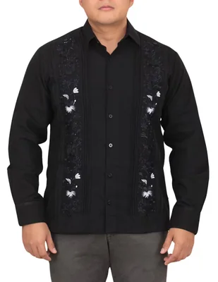 Guayabera manga larga Teya Artesanal para hombre