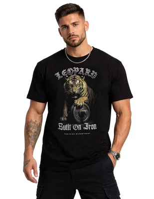 Playera John Leopard cuello redondo para hombre