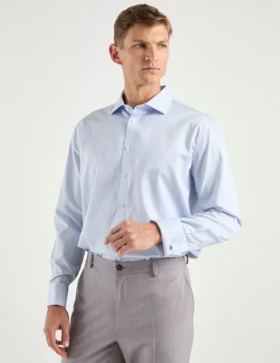 Camisa formal calderoni de algodón manga larga para hombre