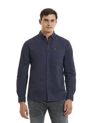 Camisa casual Buffalo Jeans David Bitton de algodón manga larga para hombre