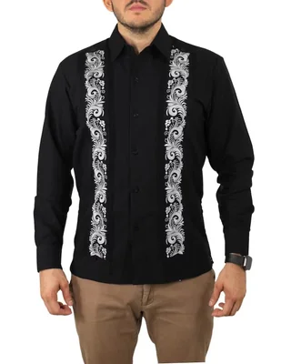 Guayabera manga larga Teya Artesanal para hombre