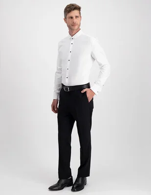 Camisa etiqueta Calderoni de algodón manga larga para hombre
