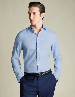 Camisa de vestir Charles Tyrwhitt de algodòn manga larga para hombre