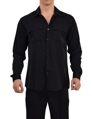 Camisa casual John Leopard manga larga para hombre