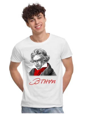 Playera Marëvnyk Ludwig Van Beethoven cuello redondo para hombre