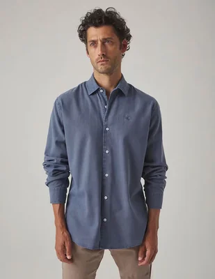 Camisa casual Scotta de algodón manga larga para hombre