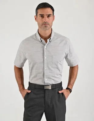 Camisa casual Sansabelt manga corta para hombre