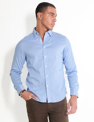 Camisa casual Faherty de algodón manga larga para hombre