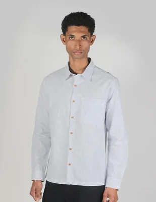 Camisa business casual Ben Sherman de algodón manga larga para hombre
