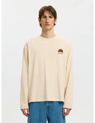 Playera selected cuello redondo para hombre
