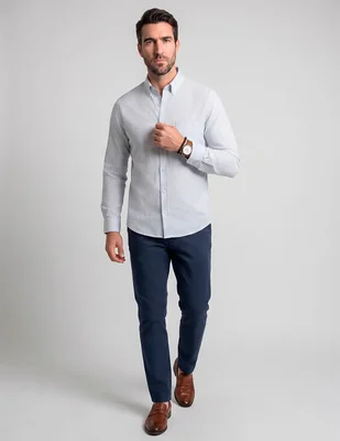 Camisa casual R Street manga larga para hombre