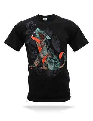Playera Karani-Art canto a la luna cuello redondo para hombre