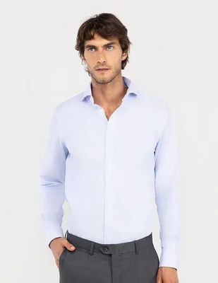 Camisa casual El Ganso de algodón manga larga para hombre