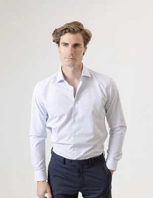 Camisa formal Puroego de algodón manga larga para hombre