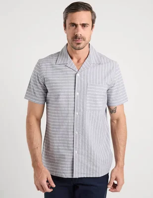 Camisa casual Regent Street de algodón manga corta para hombre