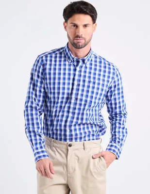 Camisa casual Oscar de la Renta manga larga para hombre